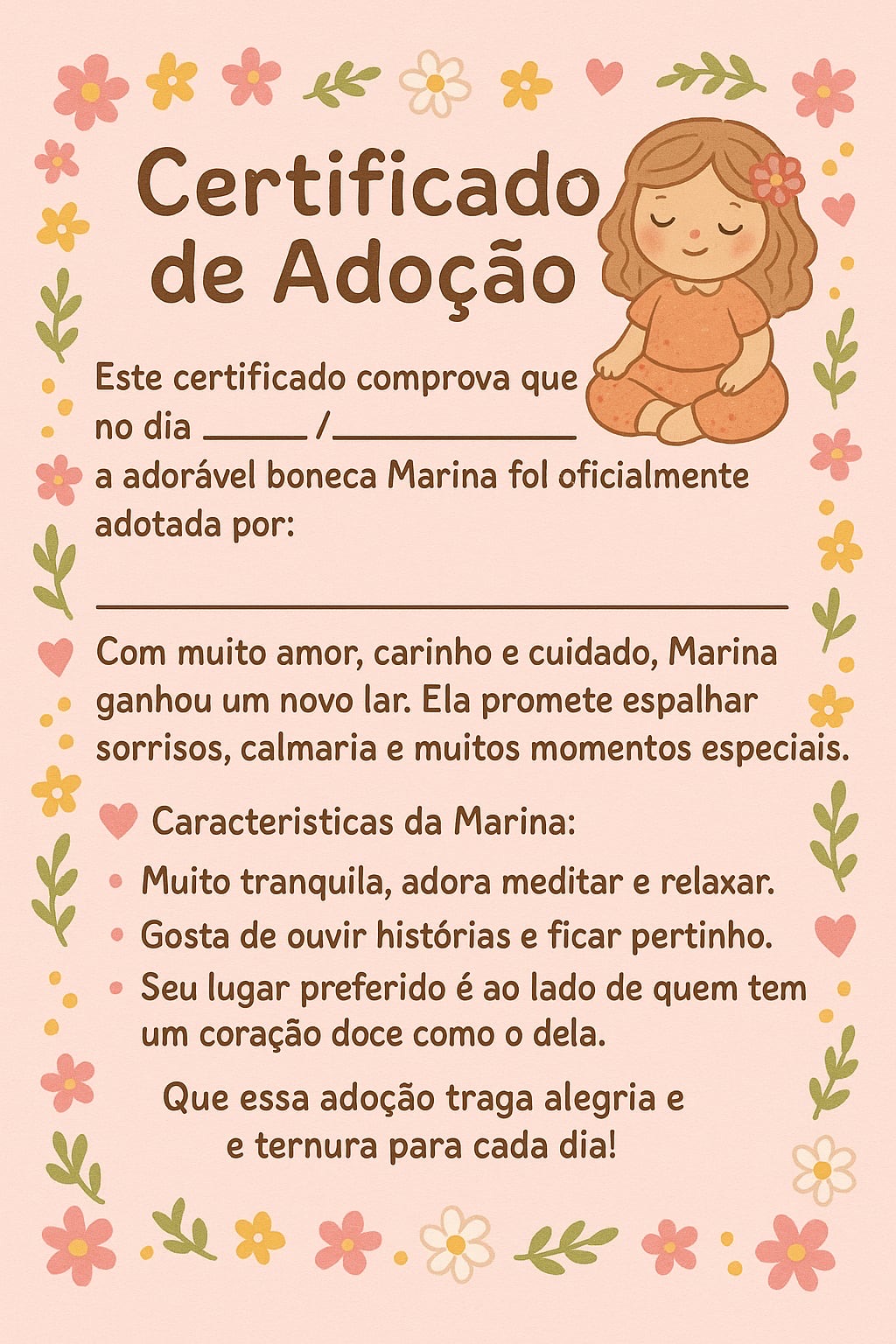 Certificado de Adoção